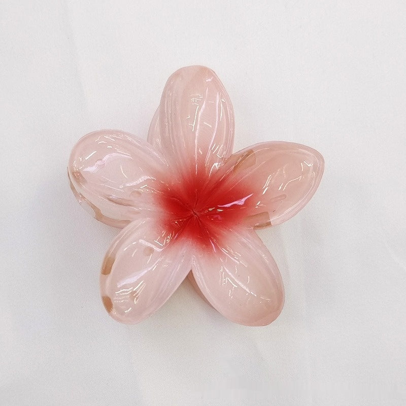 Flower Hair Clip with Egg Bauhinia Flower Back Spoon Grip - Multiple Colors