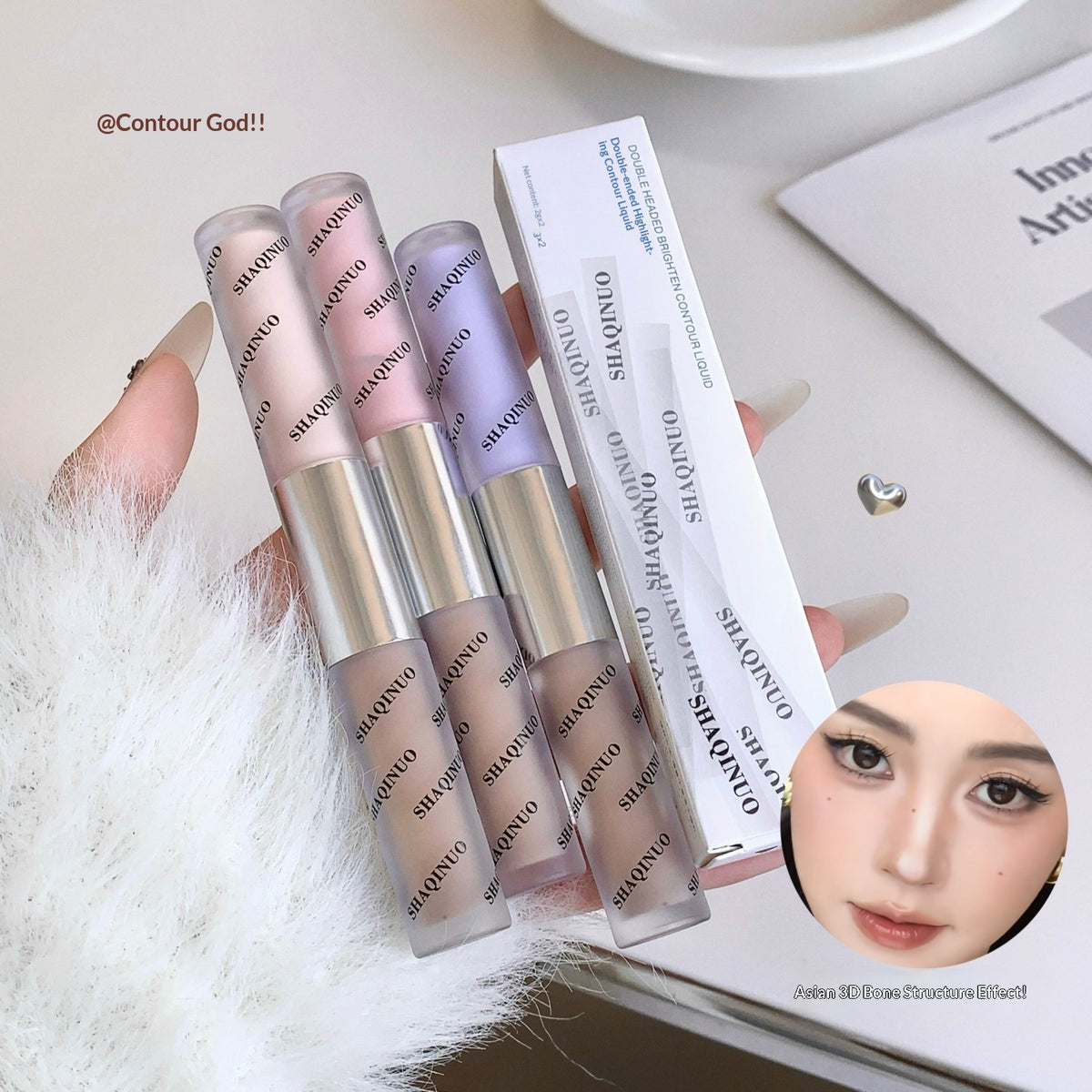 Dual-Ended Illuminating Contouring Liquid for Natural Makeup Finish