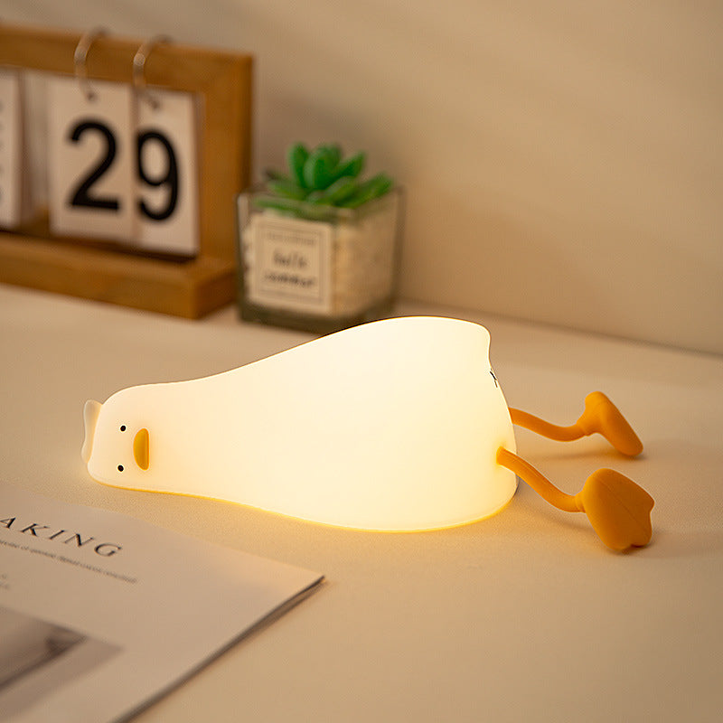Cute LED Night Light for Kids - Touch Control Rabbit & Duck Nightlights, Rechargeable Bedside Lamp, Christmas Gift