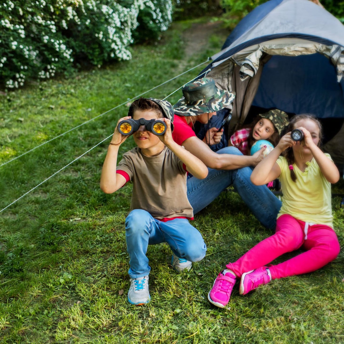 Portable HD Binoculars with Low Light Night Vision - Black