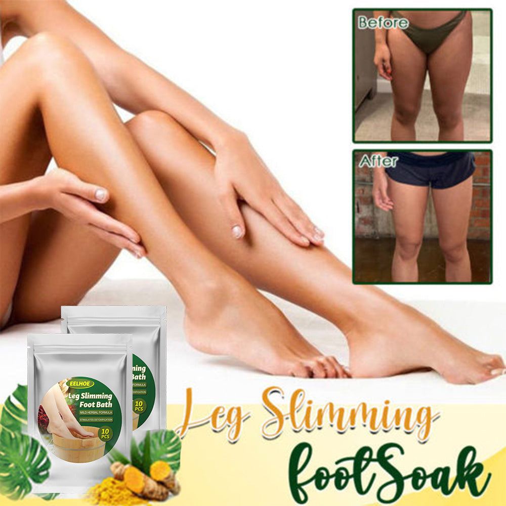 Herbal Leg Slimming Foot Bath Bags - Ginger, Saffron & Ginseng Soak - 10 Ct