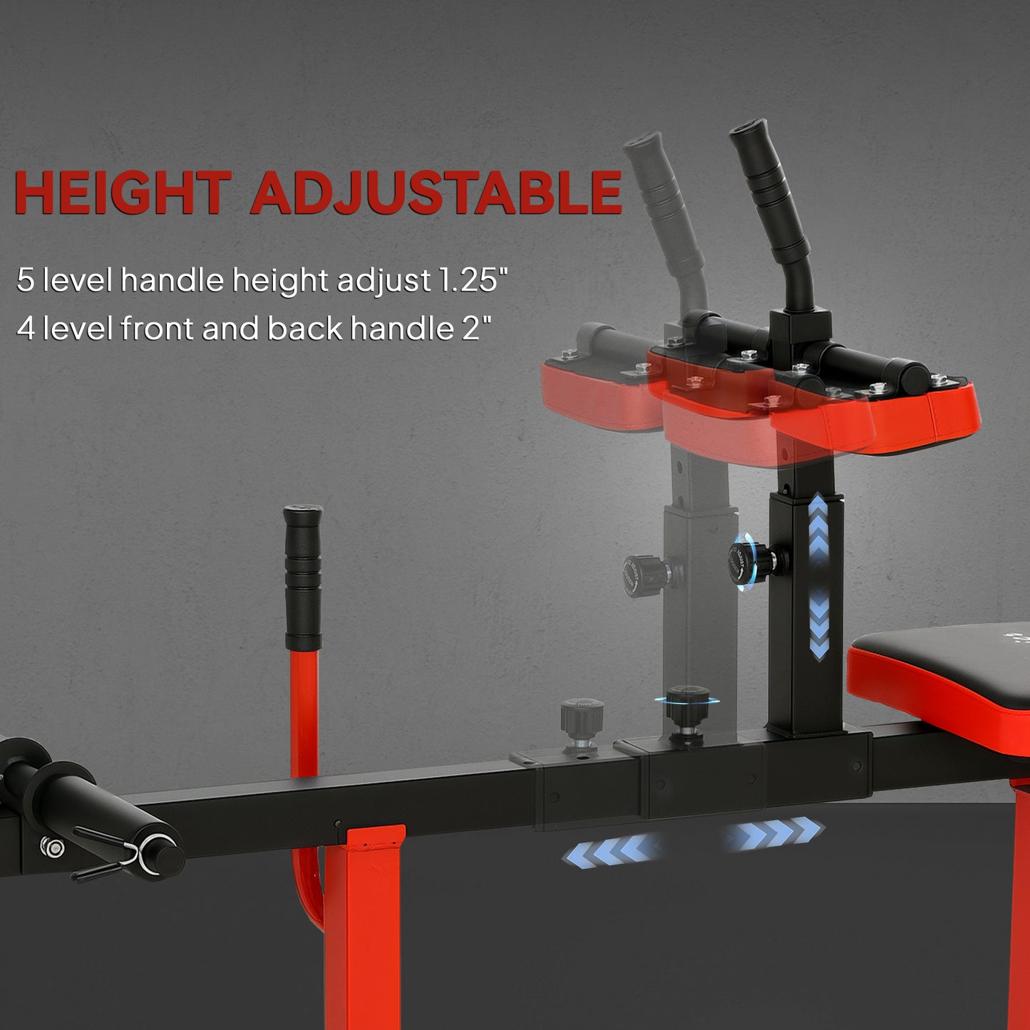 Adjustable Seated Calf Raise Machine - Red Steel Frame