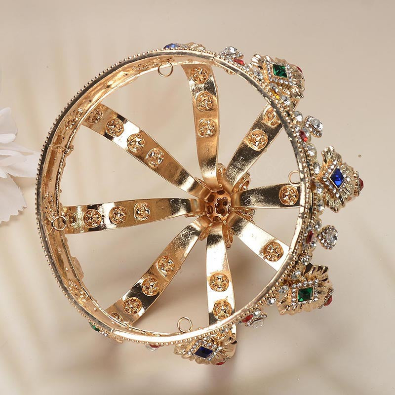 Retro Alloy Crown Hair Clip - Gold
