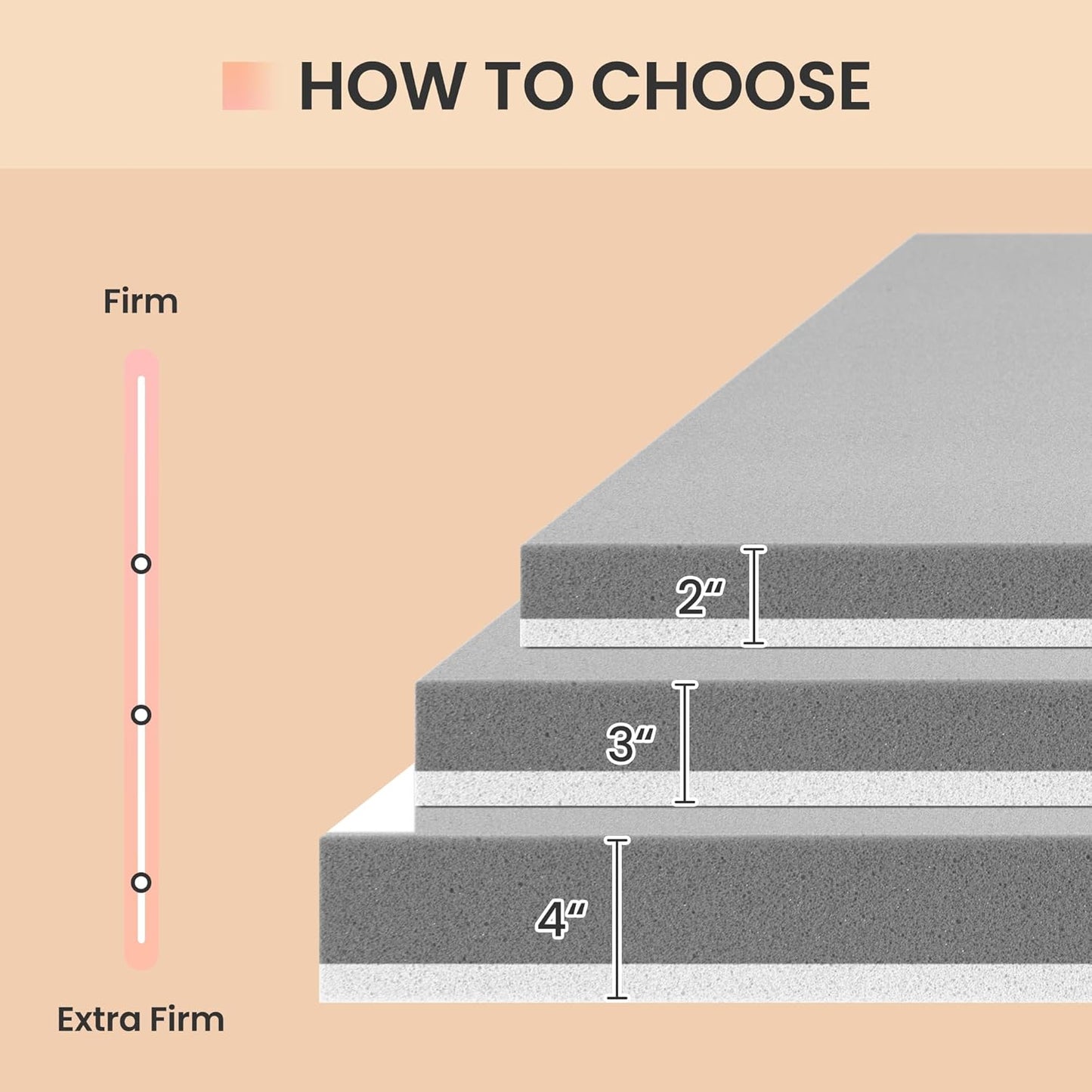 3-Inch Twin Size Memory Foam Mattress Topper - Space-Saving Comfort