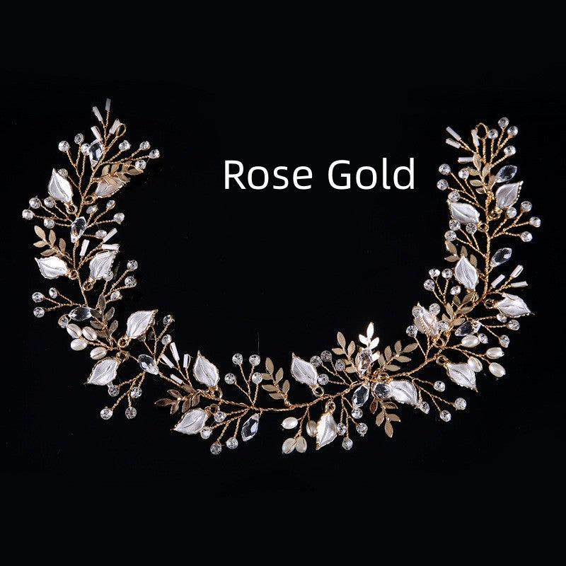 Korean Style Bridal Headwear Accessories Hairband with Leaves - Silver, Gold, Rose Gold