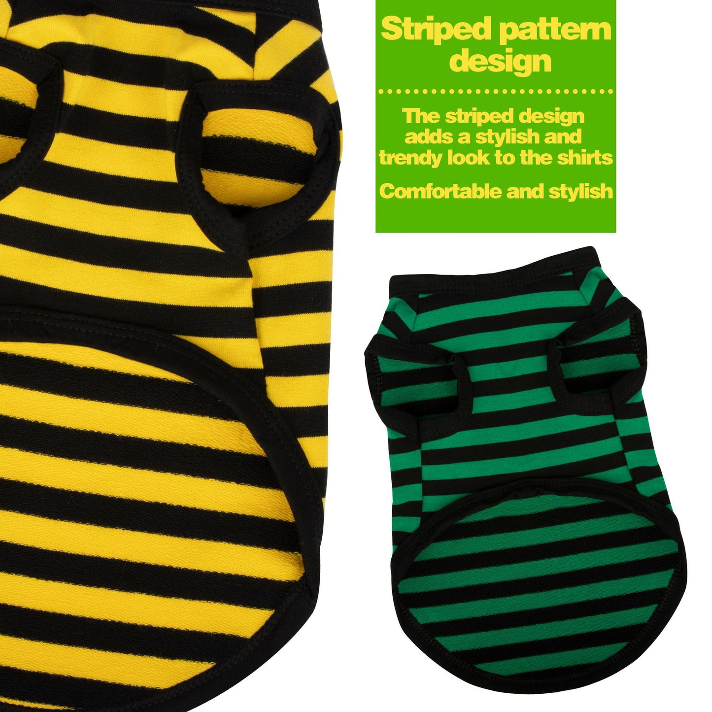 Summer Thin Cotton Striped Dog Vest - Casual Pet Top for Small & Medium Dogs