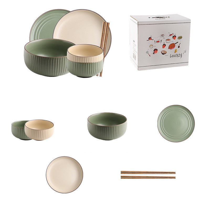 Porcelain Tableware Bowl and Dish Set - Nordic Style Kitchen Dinnerware