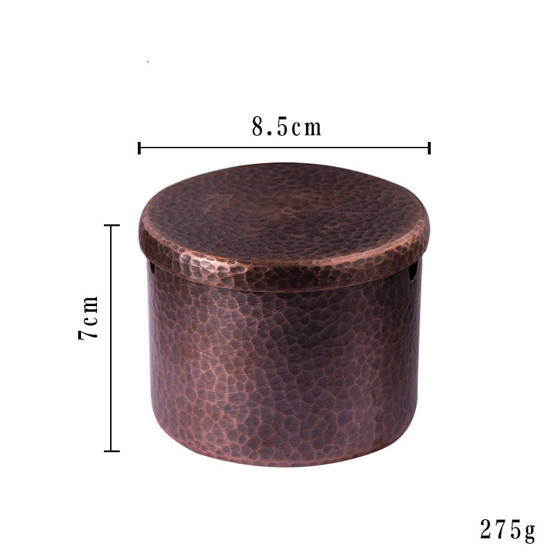 Multifunctional Copper Ashtray with Retro Hammer Pattern for Home & Living Room
