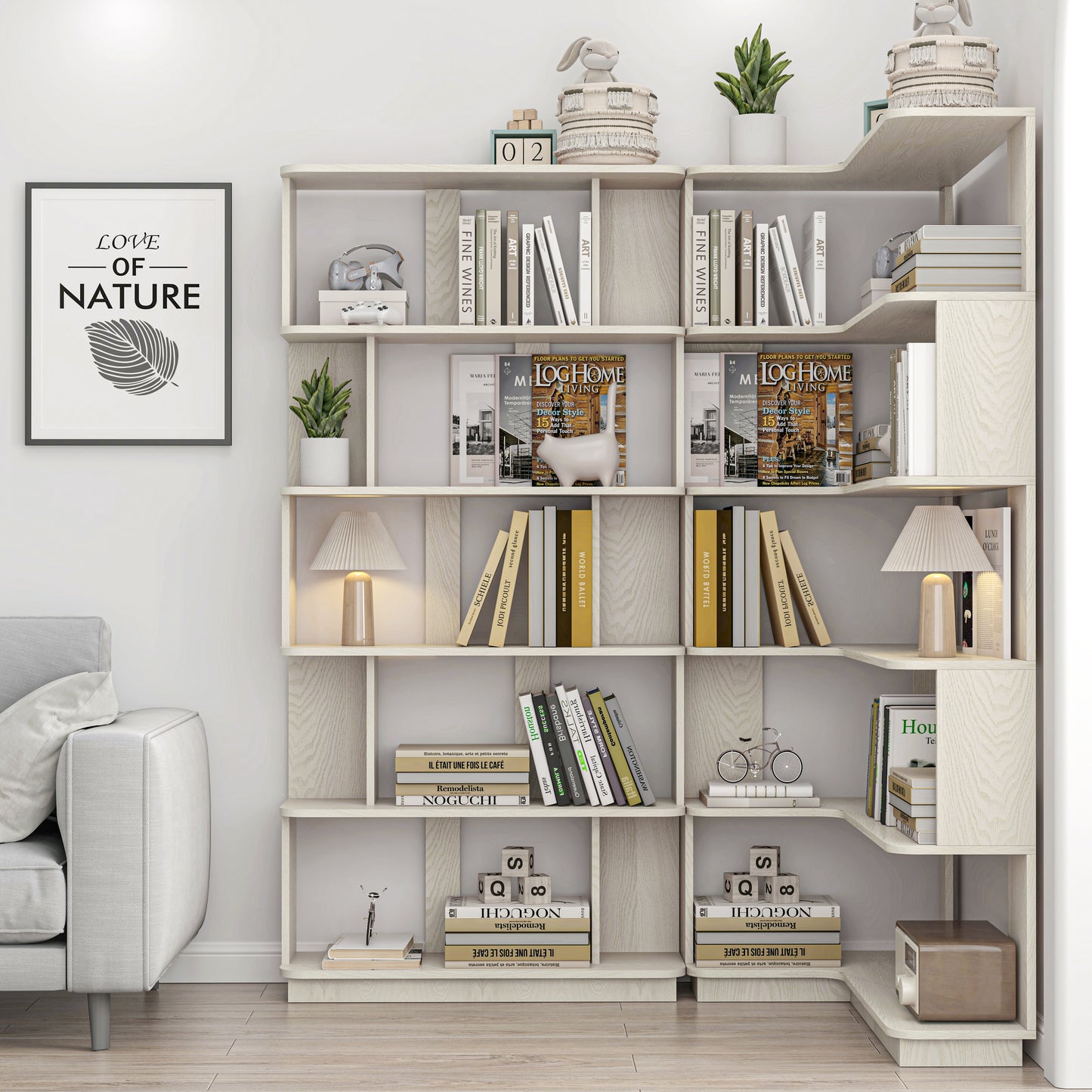 90 Cm Space Saving Corner Bookshelf 80 Bookcase Extendable Free