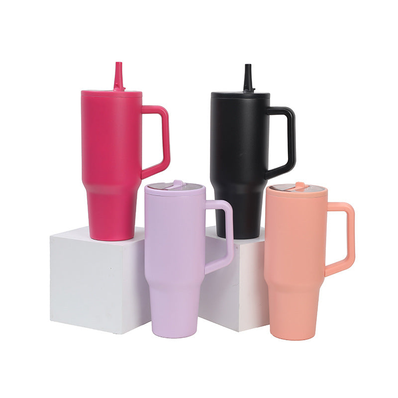 304 Stainless Steel Folding Vacuum Cup with Suction Mouth - Multiple Colors & Capacity