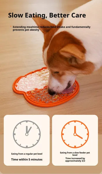 Pet Slow Feeder Mat for Dogs and Cats with Strong Suction - Multiple Colors