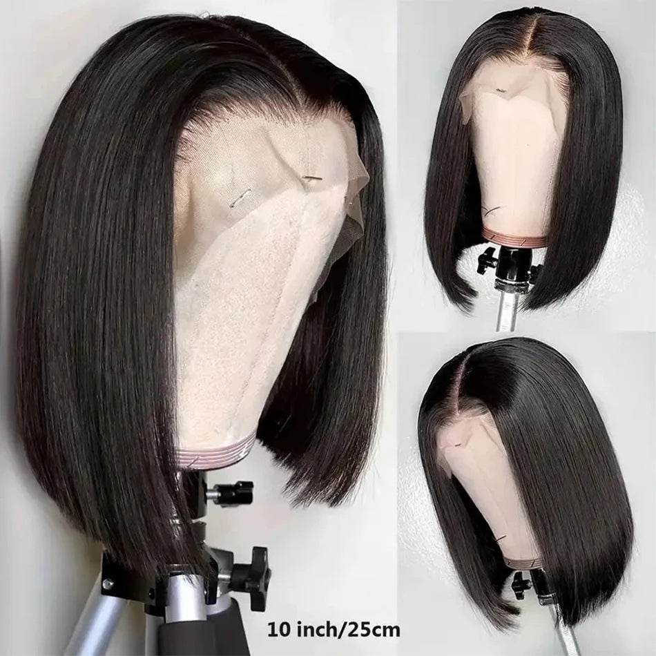 Brazilian Human Hair Wig 13x4 Straight Bob 200 Density for Women