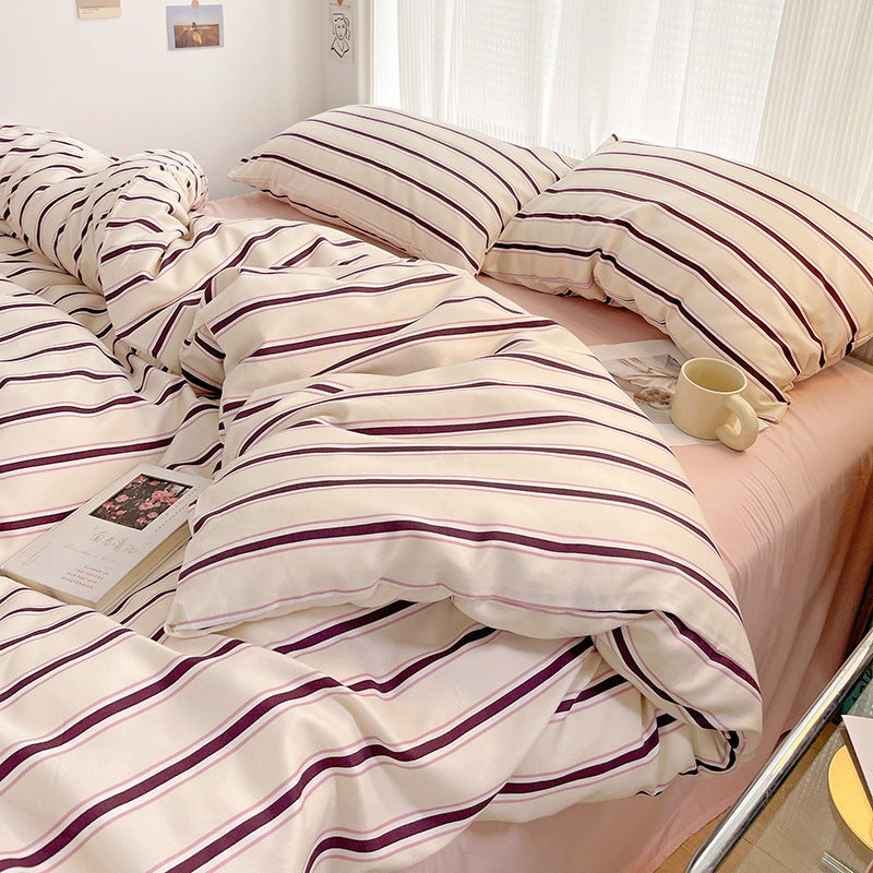 Minimalist Korean Duvet Cover Set - 3 or 4 Piece Modern Bedding