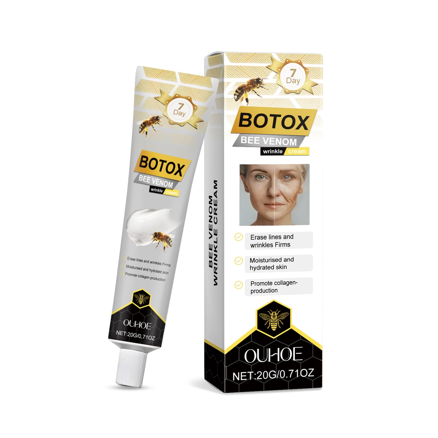 Bee Venom Firming Face Cream - Anti-Aging Moisturizer for Skin Elasticity