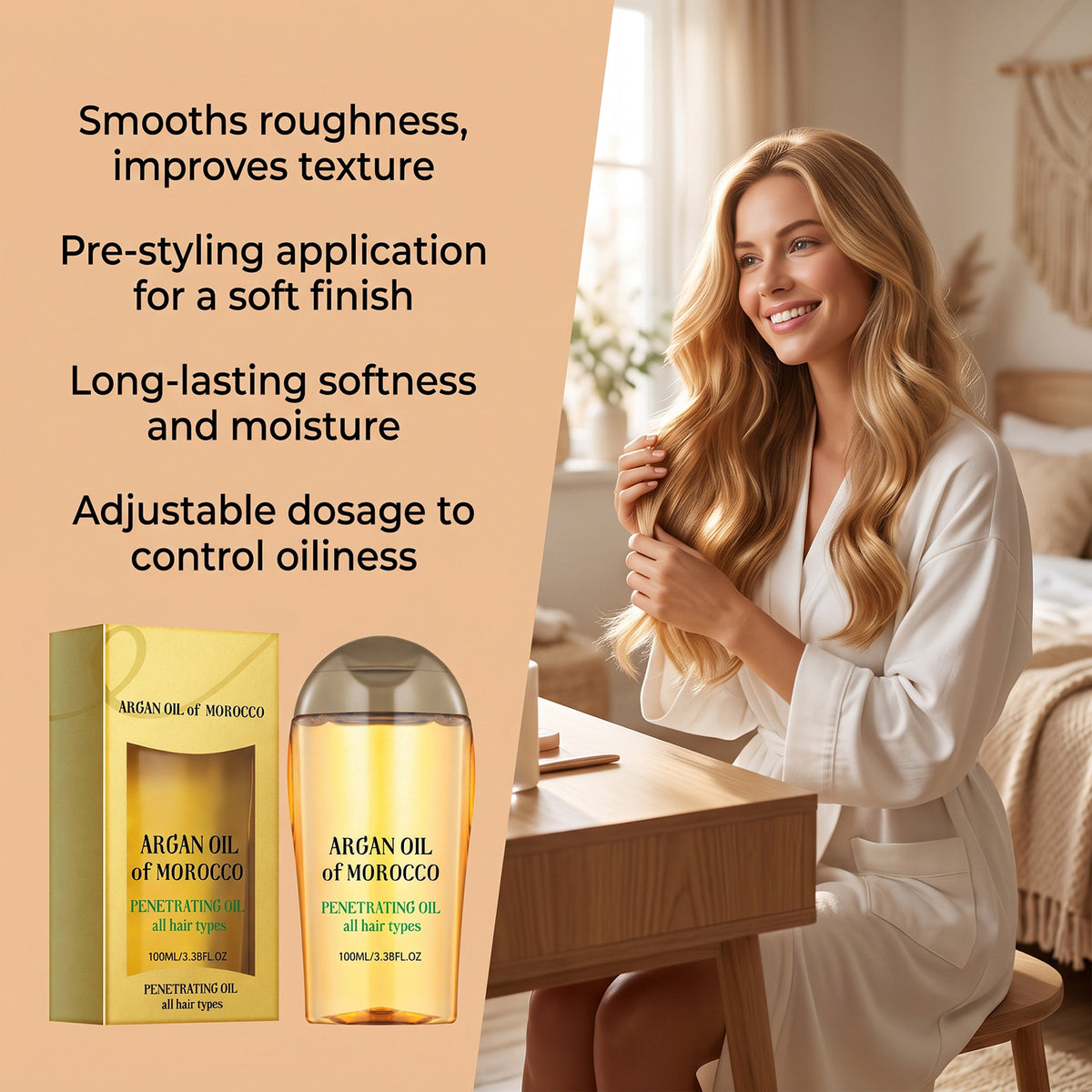 Moisturizing Hair Oil 100ML - Nourishes & Softens