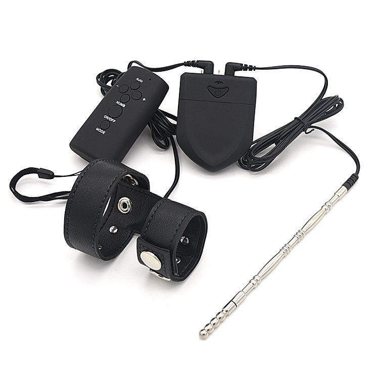 Men's Electric Shock Penis Ring Urethral Plug with Remote Control - Adult Wellness