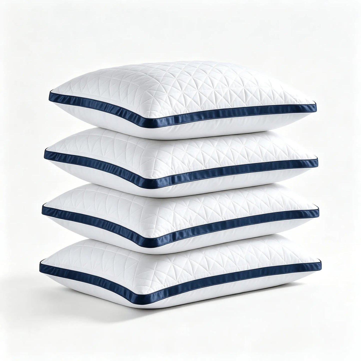Luxury Bed Pillows - 2-Pack Breathable Down Alternative Gusseted Design, Soft Fiber Fill for Enhanced Sleep Quality