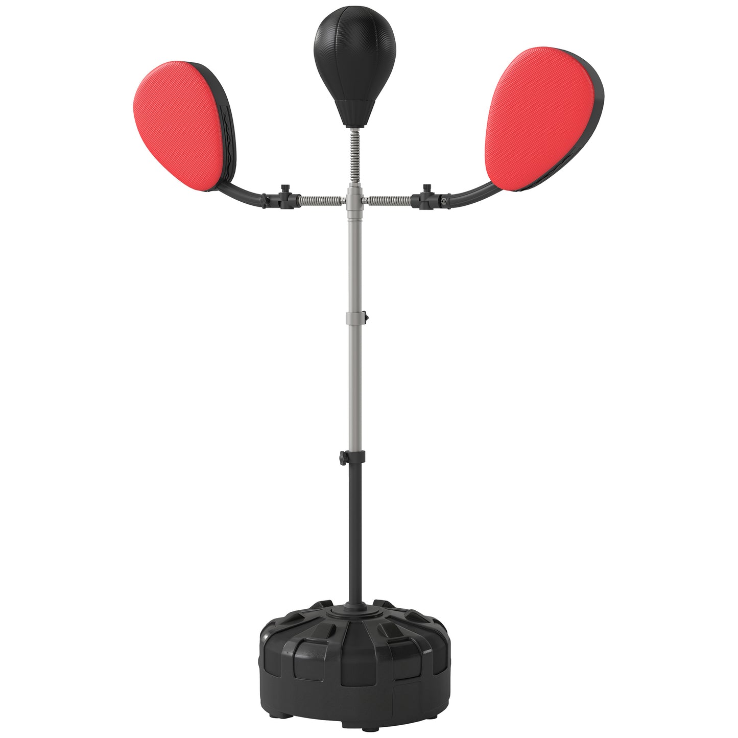 Adjustable Height Boxing Bag with Stand & Target Arms - Black