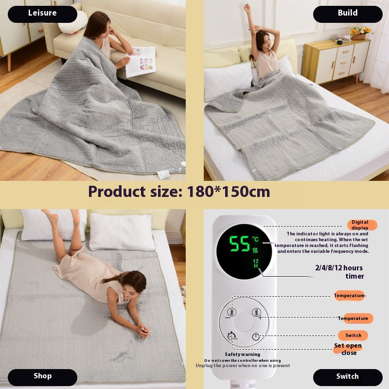 Intelligent Temperature Control Heated Blanket for Winter Home Use