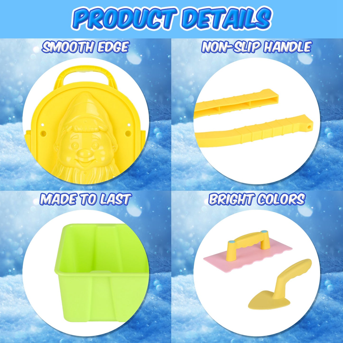 15-Piece Winter Snowball Maker Kit - Fun Outdoor Toys for Kids