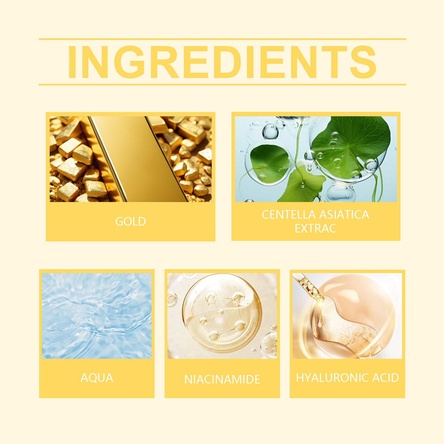 Gold Facial Essence with Niacinamide & Centella Asiatica - 30ml