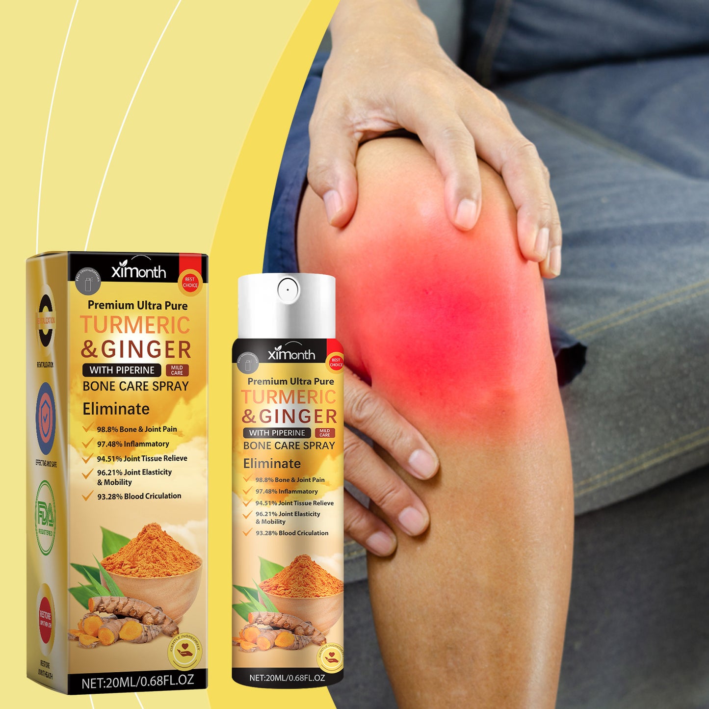 Turmeric Ginger Joint Care Spray for Mobility & Comfort - 20ml