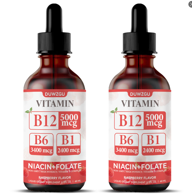 Vitamin B12 Liquid Drops - High Potency Energy Supplement