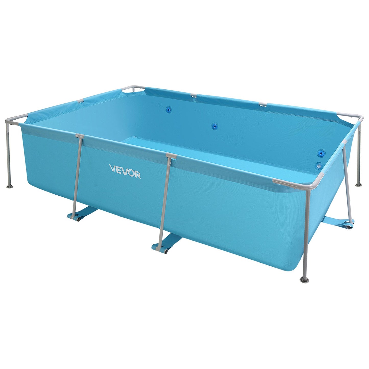 Rectangular Above Ground Swimming Pool 118x78x30 In Blue - Family Garden Pool