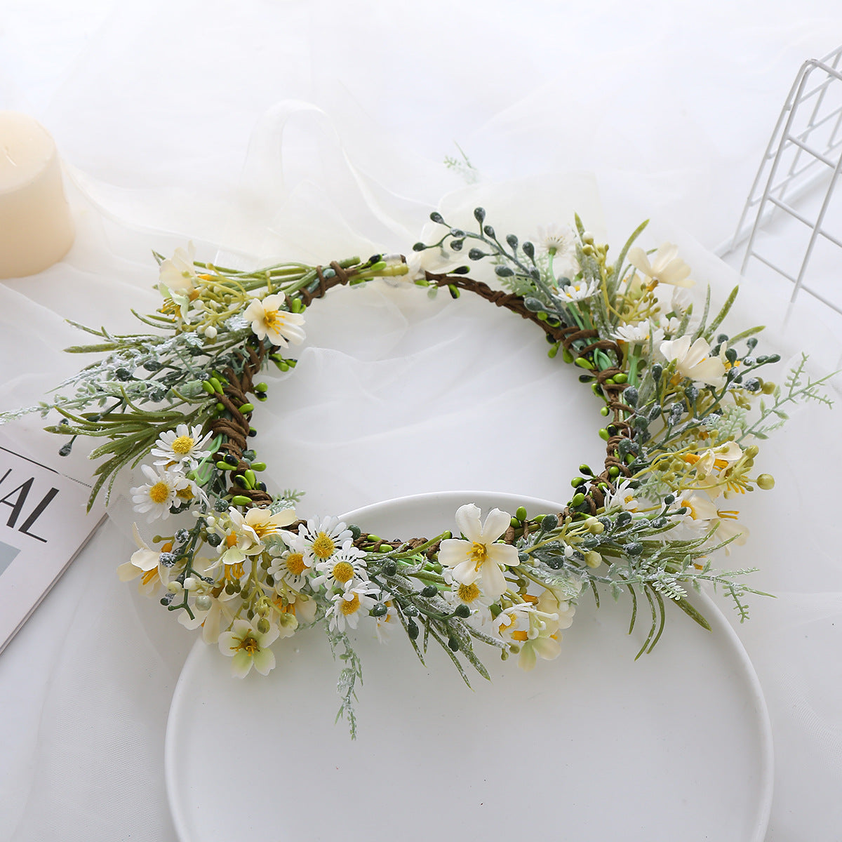 Forest Leaf Bridal Wreath Headwear