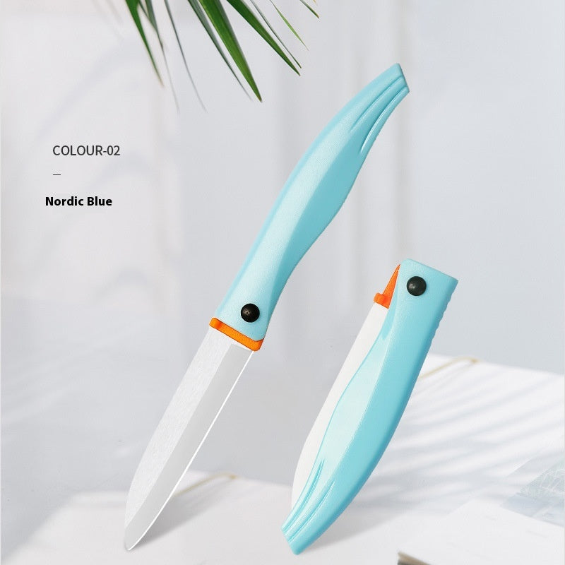 Portable Folding Fruit Knife - Ceramic Blade, Modern Design