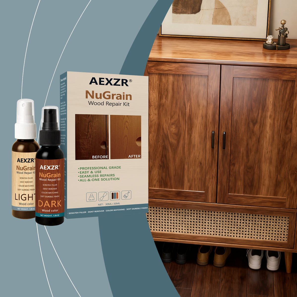 Wooden Floor Home Repair Spray 30ml - Indoor Dust & Moisture Control