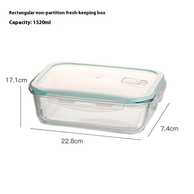 Glass Lunch Box Food Grade Sealed Container for Microwave Oven