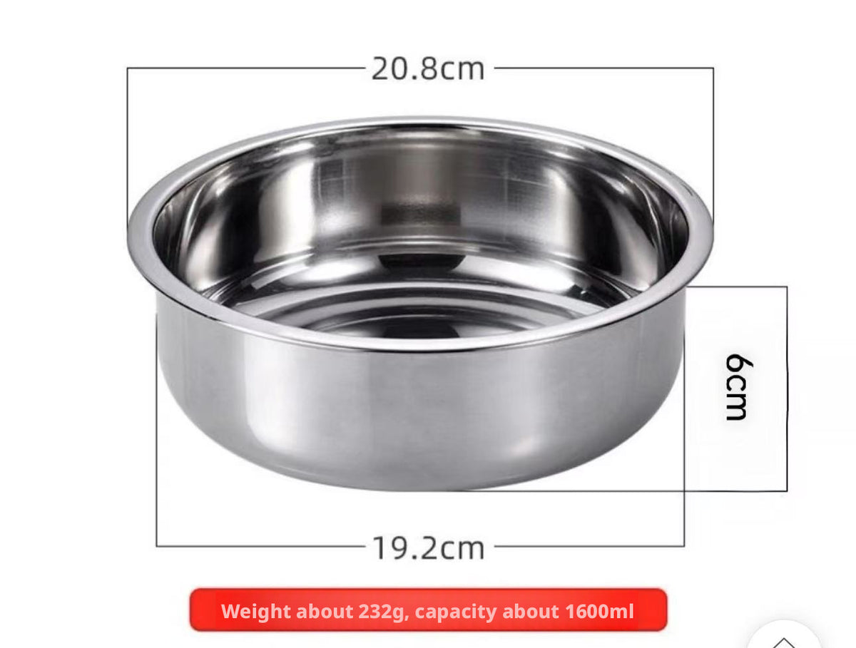Round Stainless Steel Cake Plate 20.8x19.2x6cm for Dessert Display