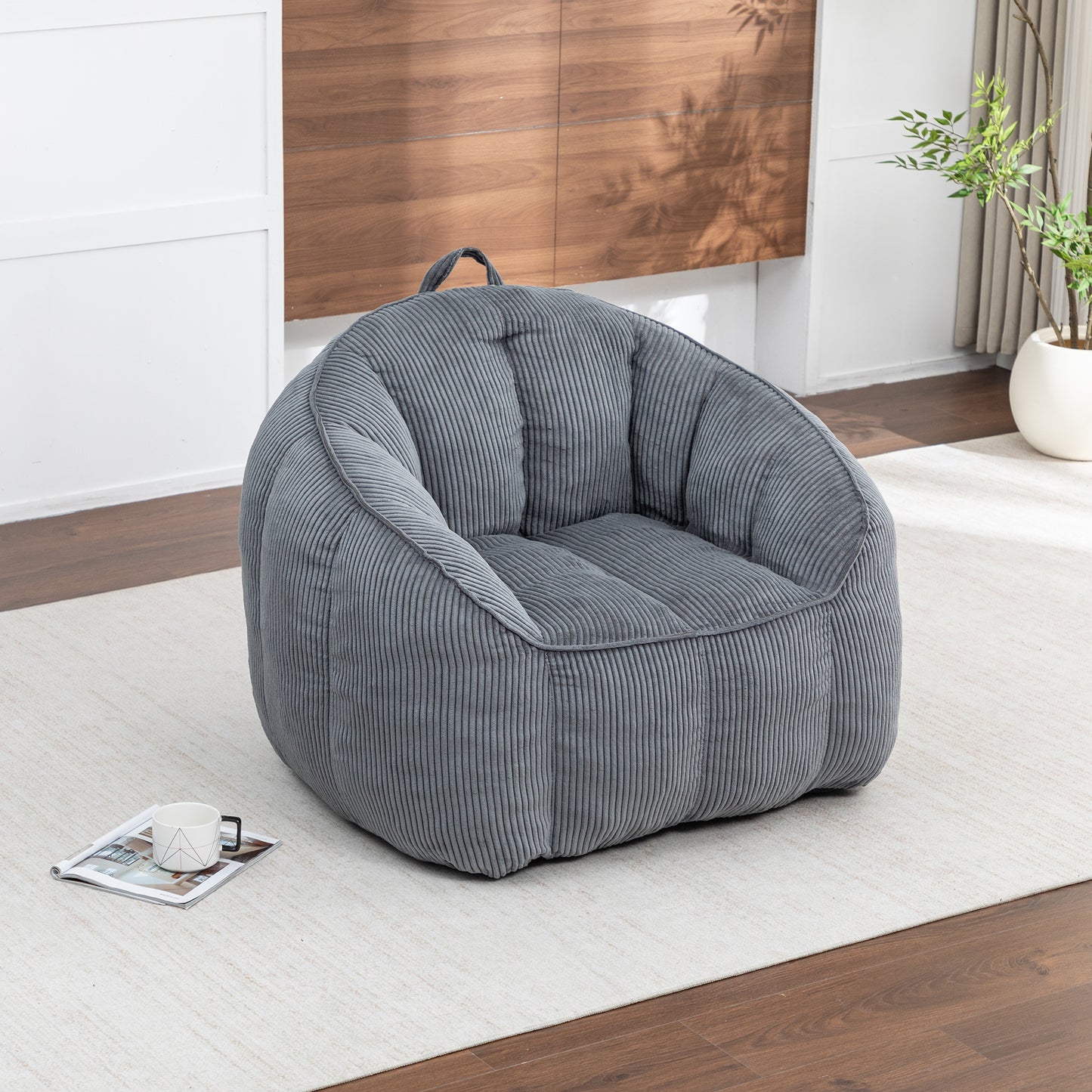 Giant Bean Bag Chair Sofa For Adults Teens, Comfy Corduroy Large