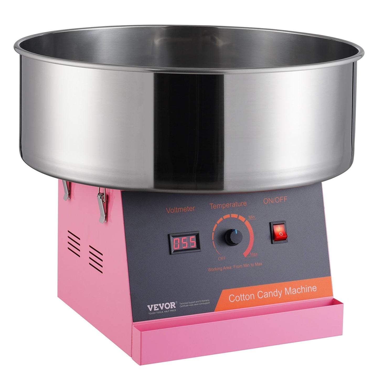 Pink Commercial Cotton Candy Machine 1000W Electric Candy Floss Maker for Home & Events