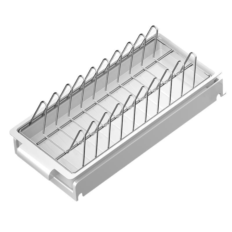 Built-in Drawer-Style Kitchen Dish and Spice Rack for Cabinets