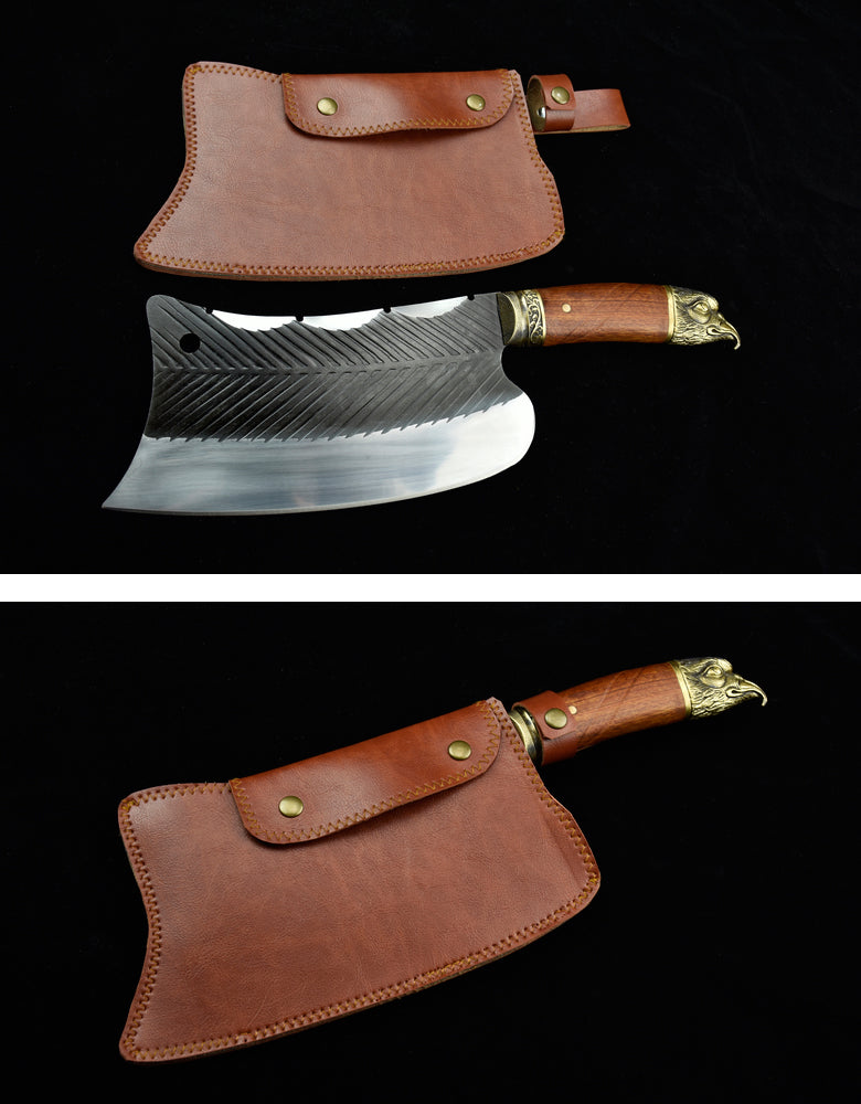 Raptor Bone Cutter - High Manganese Steel Kitchen Bone Saw with Rosewood Handle