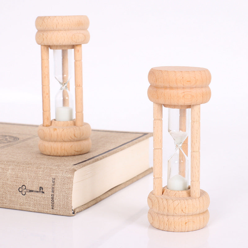 Wooden 30-Minute Hourglass Timer - Beech Style Decorative Kitchen & Home Accent