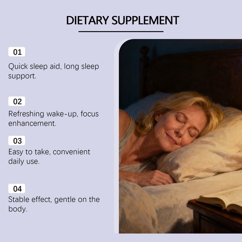 L-Theanine & Melatonin Sleep Support Capsules - 60 Count