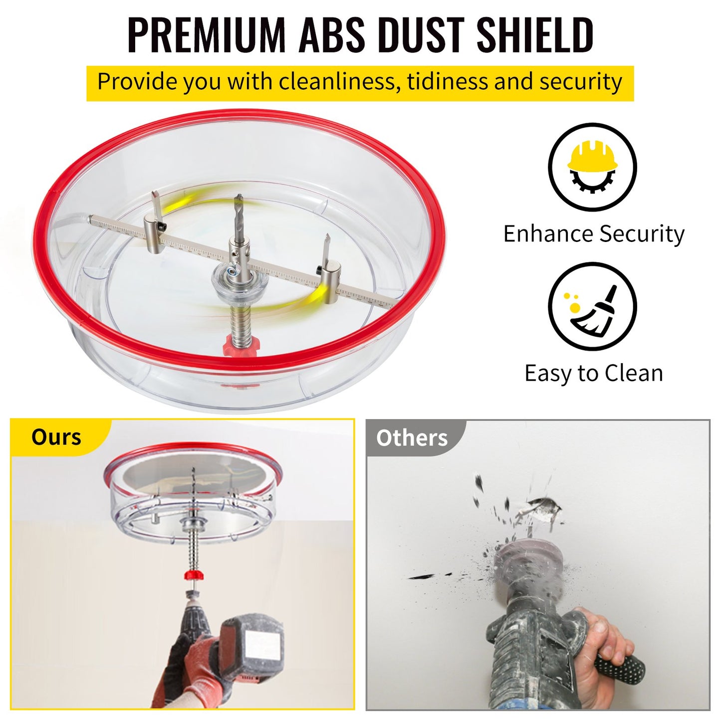 Adjustable Hole Saw Cutter Kit for Recessed Lights and Ceiling Speakers - Grey