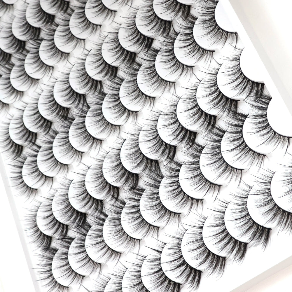 3D Multi-Layered False Eyelashes - Soft & Realistic Black Lashes