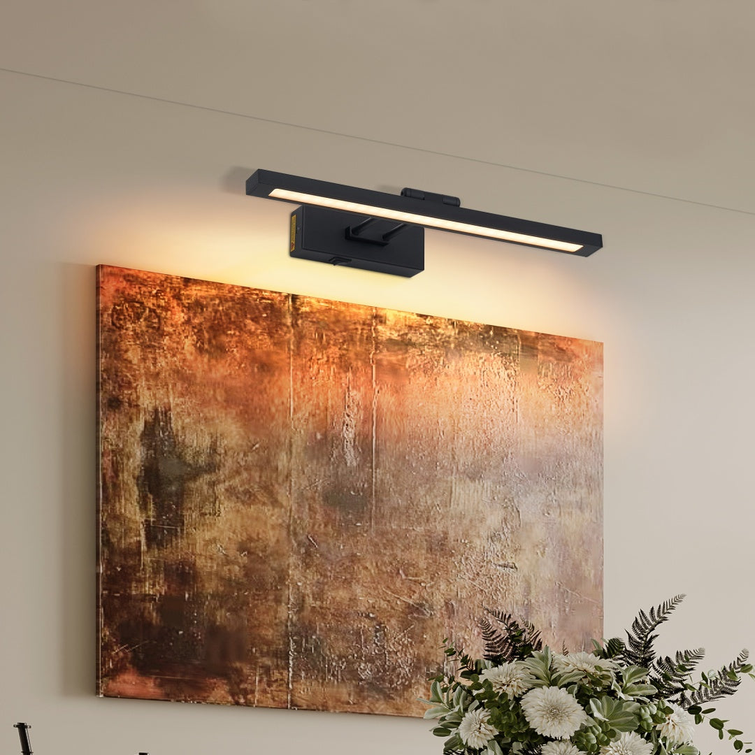 Battery Operated Picture Light with Remote - 16in Adjustable Art Light