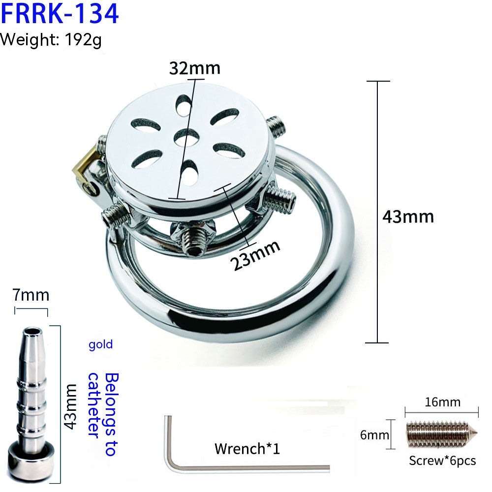 Stainless Steel Chastity Lock with Anti-Escape Features - Multiple Sizes