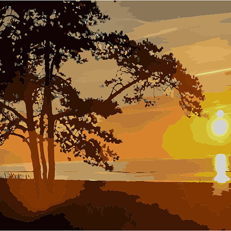 DIY Digital Oil Painting Flower Landscape Art Kit - 40x50cm, 50x65cm, 60x75cm
