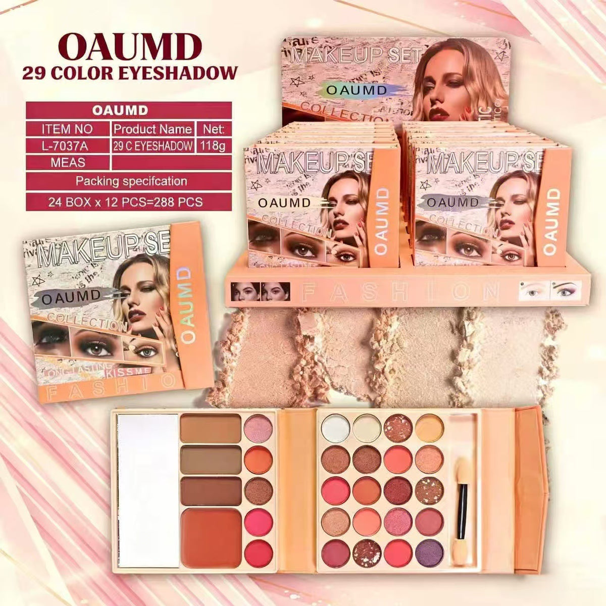 All-in-One Eyeshadow Palette with Matte & Shimmer Shades - 34g