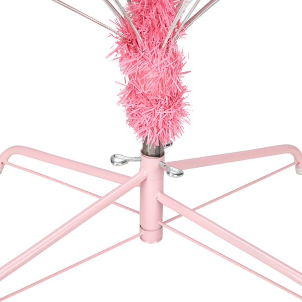 6ft Pink PVC Christmas Tree - Lush Holiday Decoration