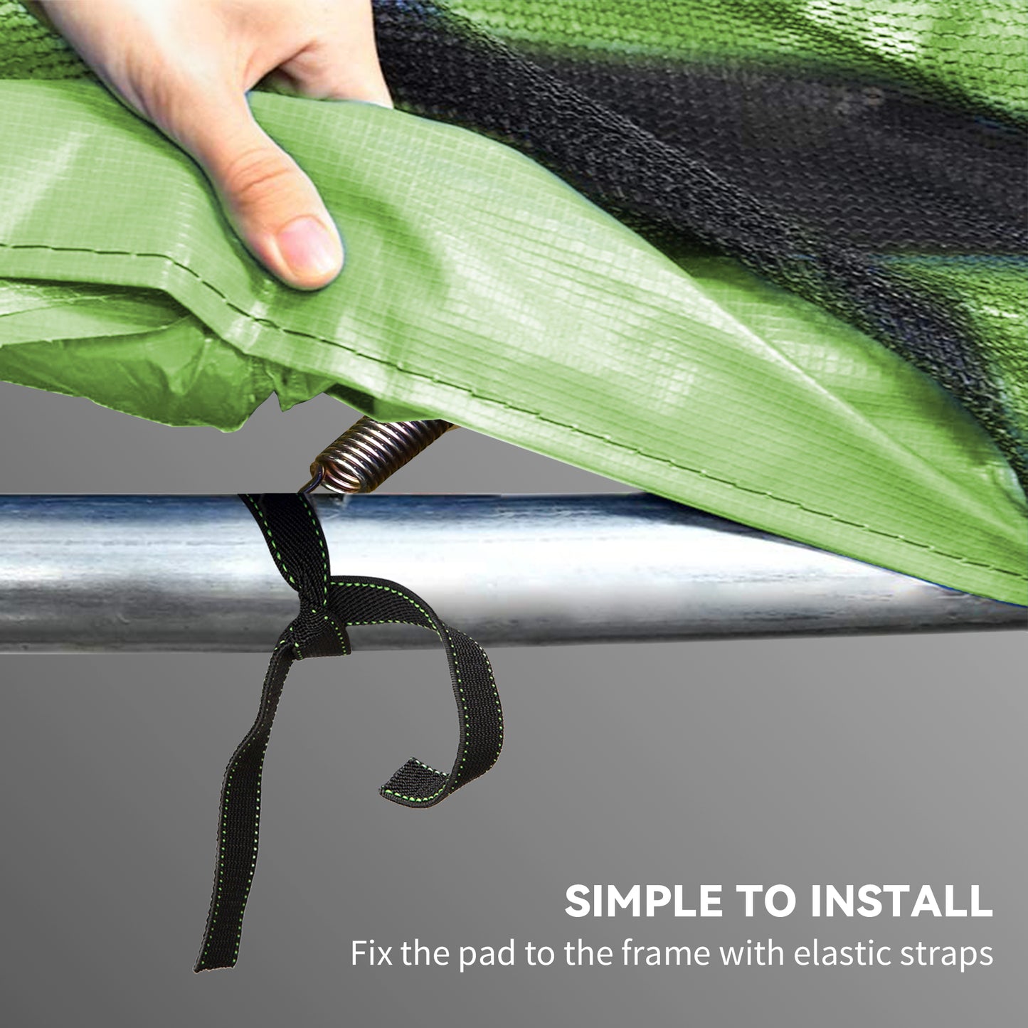14FT Trampoline Replacement Safety Pad - Waterproof Green