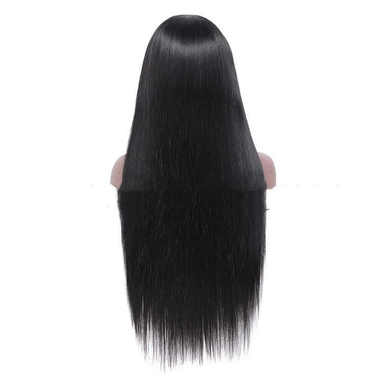 Human Hair Straightening Headband and Cover - Black, 8-14 Inch Variants