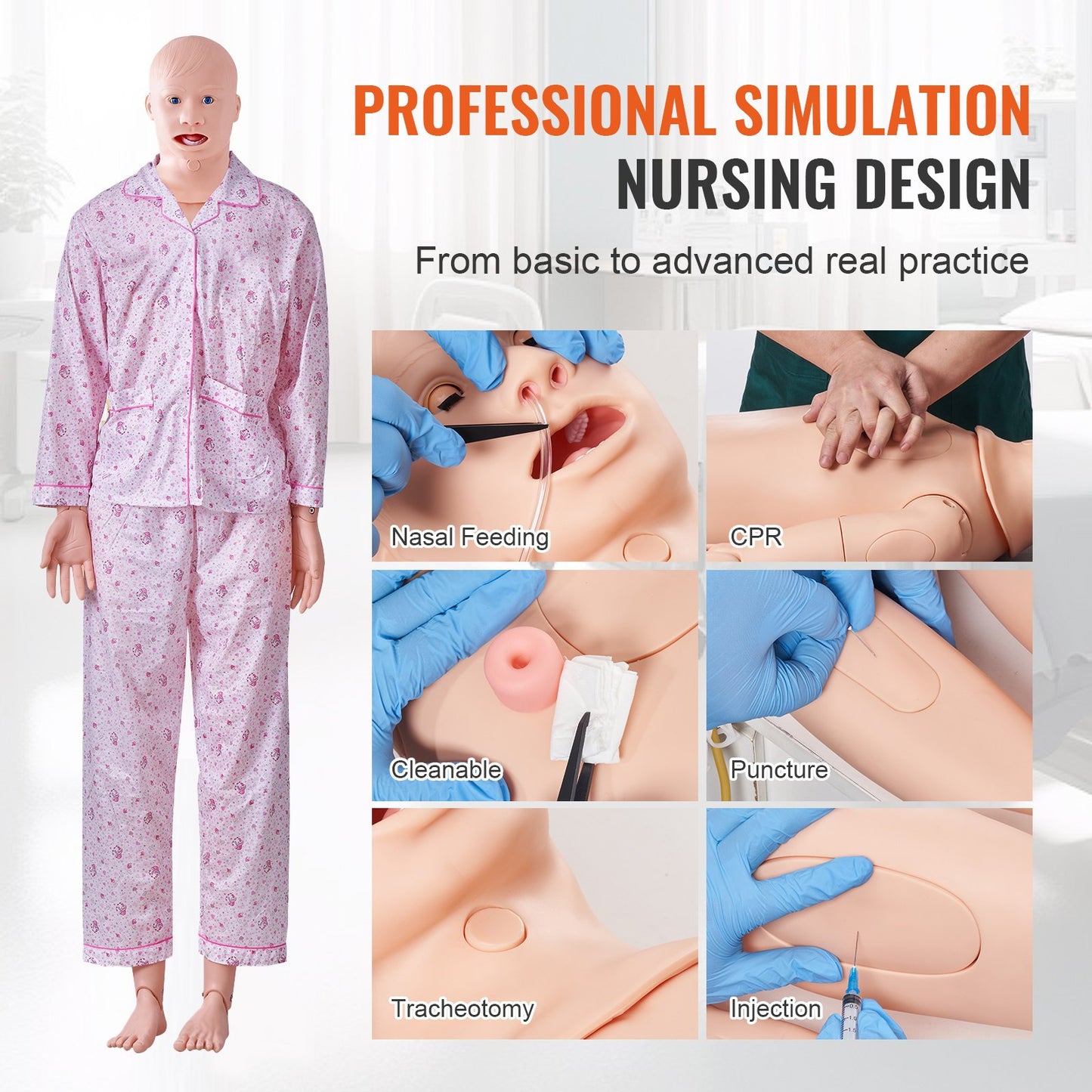 Life Size Nursing Training Manikin - Male/Female Anatomical Model