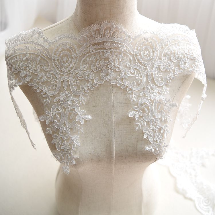 Wedding Lace Embroidery Sequin Fabric Accessories for DIY Crafts